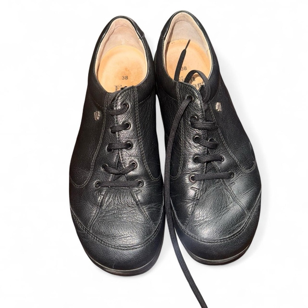 Finn Comfort Black Leather Women's Flats